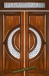 mahogany double door